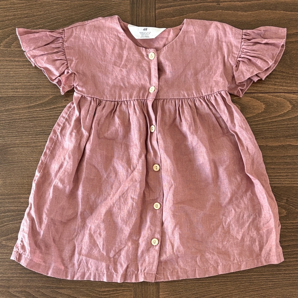 H&M Mauve Button-Down Kids Dress